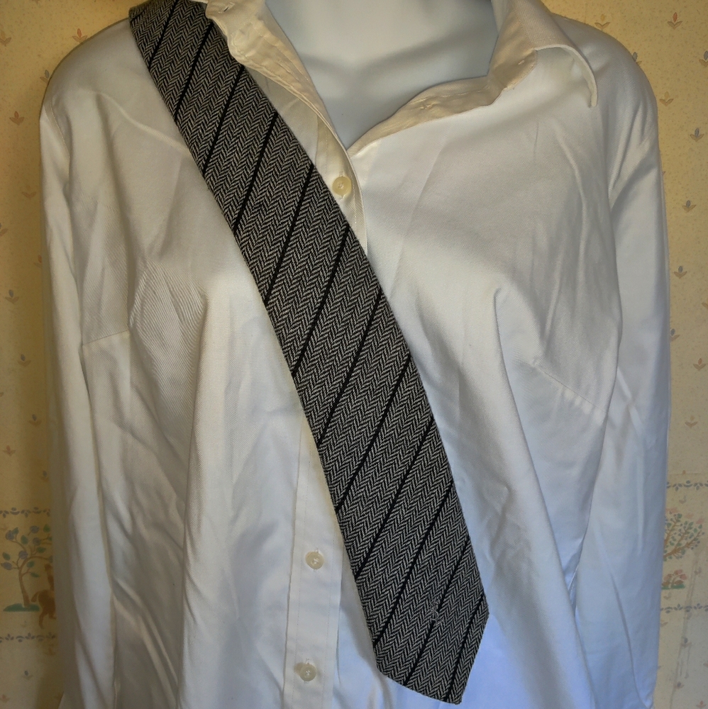 YSL Yves Saint Laurent Vintage Wood Blend Necktie